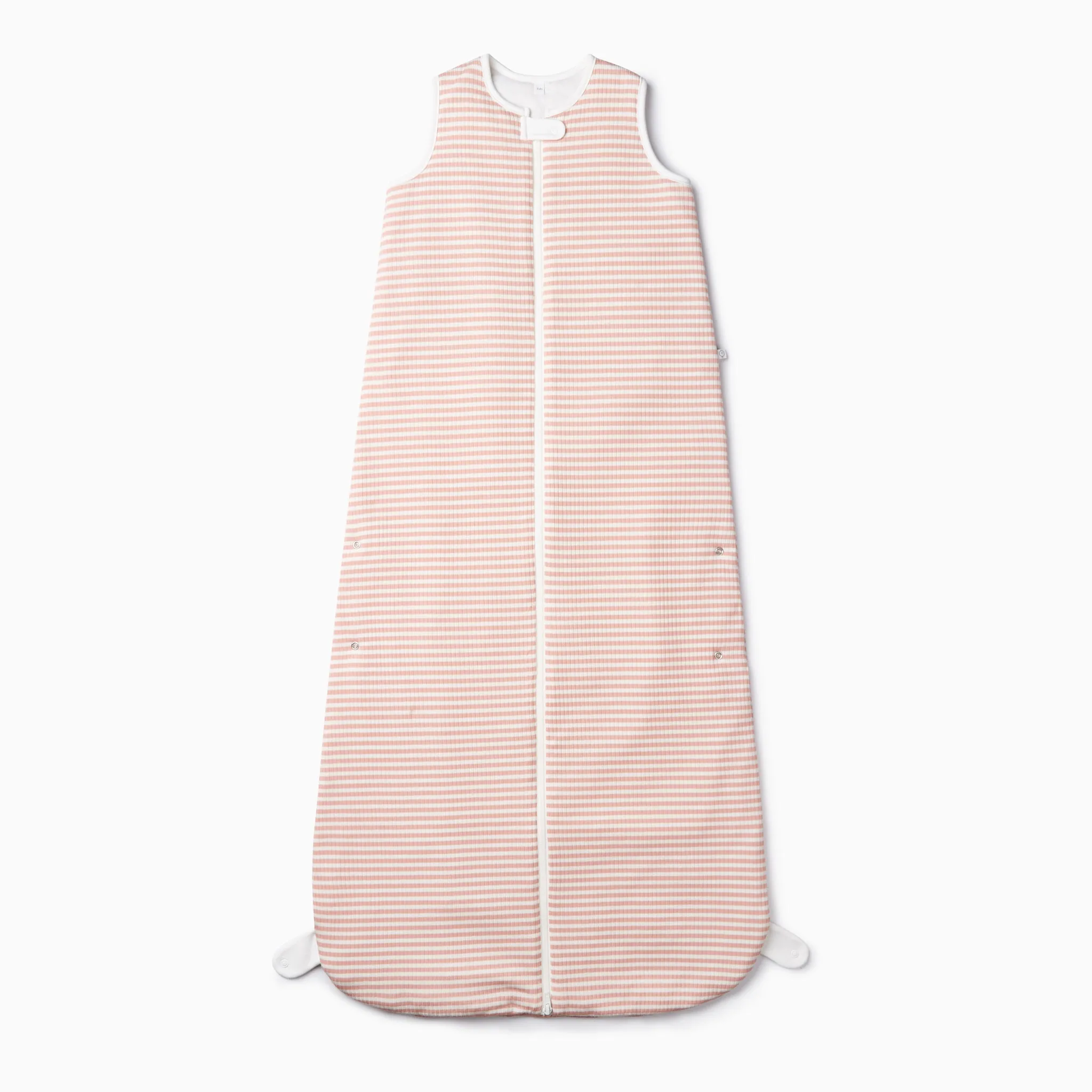 Pink Stripe Ribbed Front Opening Sleep Sack 1.5 TOG