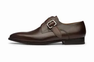 Plain Single Monkstrap Shoes - Dark Brown