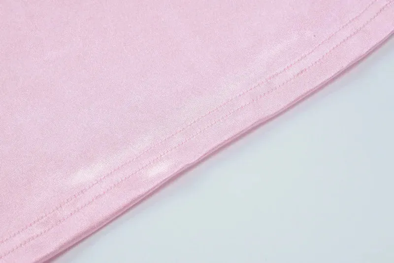Prom Style Pink Satin Maxi Dress for Elegant Evenings