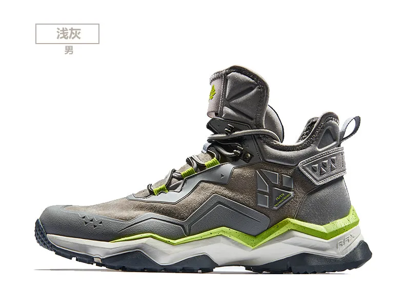 RAX Mens Waterproof Hiking Shoes Outdoor Waterproof Trekking Shoes Winter Breathable Hiking Boots Leather Sports Sneakers Men
