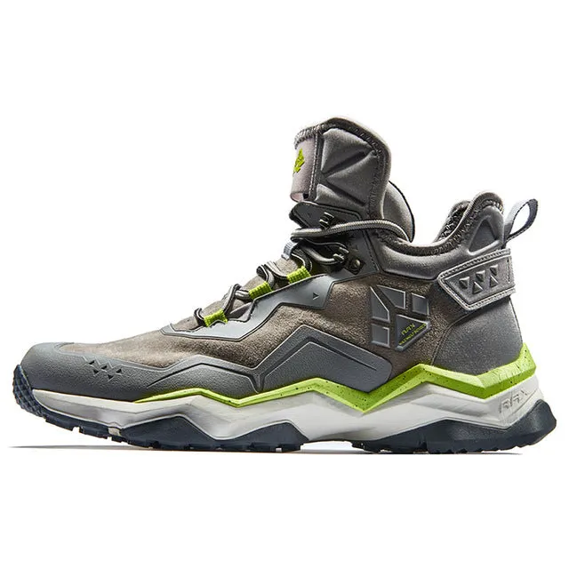 RAX Mens Waterproof Hiking Shoes Outdoor Waterproof Trekking Shoes Winter Breathable Hiking Boots Leather Sports Sneakers Men