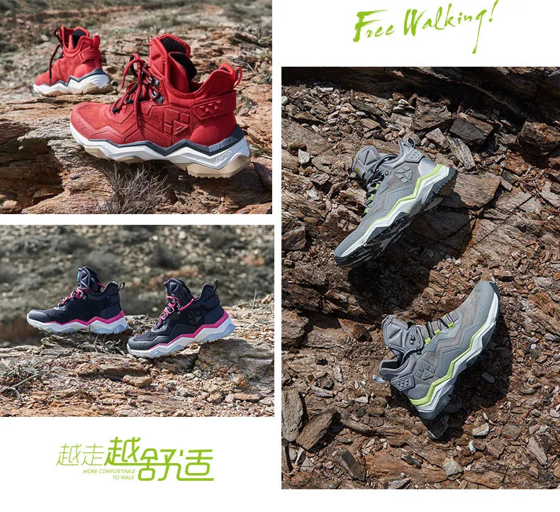 RAX Mens Waterproof Hiking Shoes Outdoor Waterproof Trekking Shoes Winter Breathable Hiking Boots Leather Sports Sneakers Men