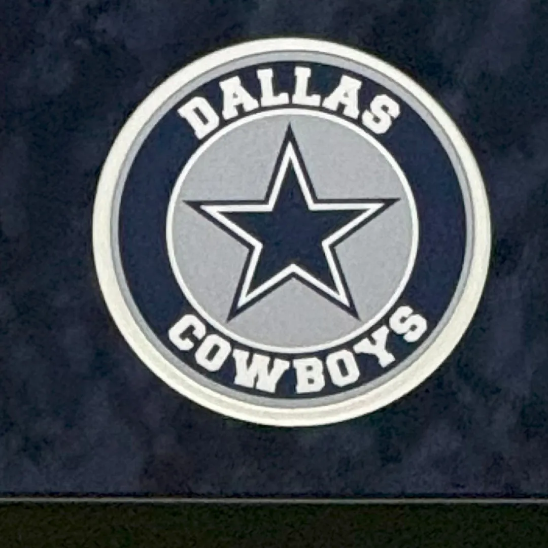 Roger Staubach Signed Dallas Blue Custom Suede Matte Framed Football Jersey (Beckett)