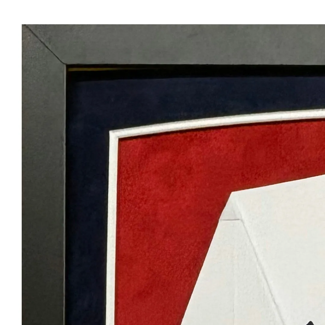 Ronald Acuna Jr Signed Atlanta White Custom Suede Matte Framed Baseball Jersey (JSA)
