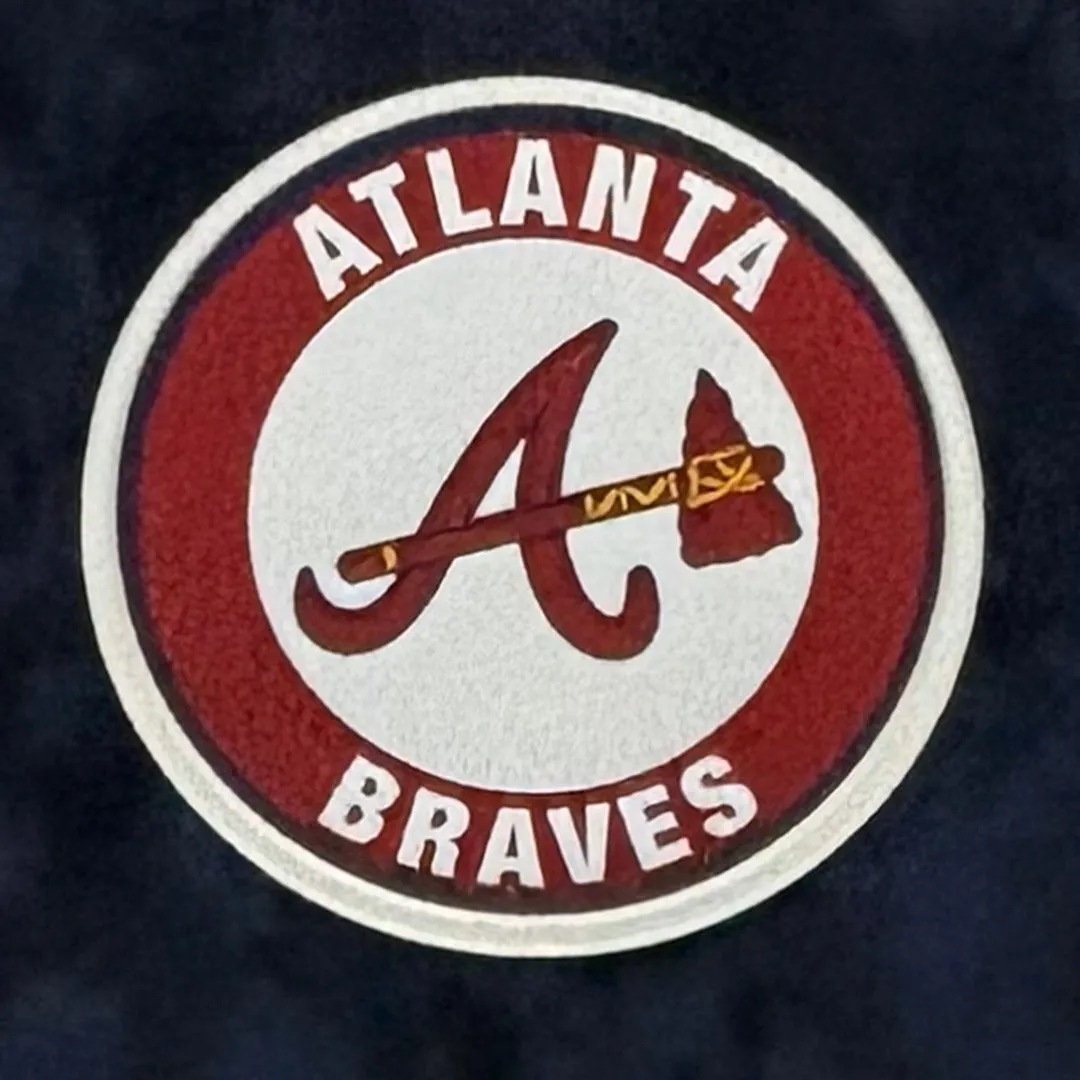 Ronald Acuna Jr Signed Atlanta White Custom Suede Matte Framed Baseball Jersey (JSA)