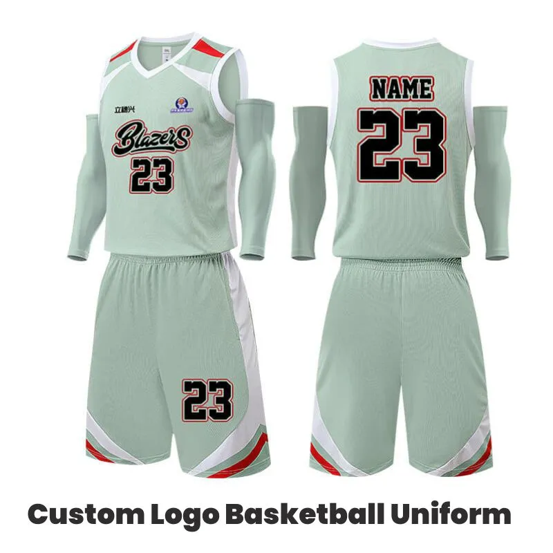 Sage Green Custom Basketball Jerseys Any Name Number Team Logo