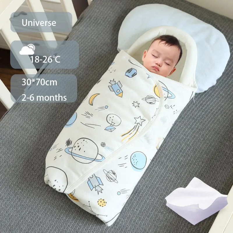 Shaped Pillow Design Stroller Cotton Cocoon Swaddle Sleep Sacks For Babies