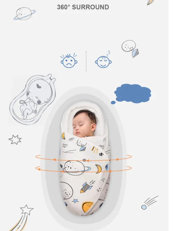 Shaped Pillow Design Stroller Cotton Cocoon Swaddle Sleep Sacks For Babies