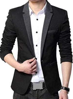 Slim Fit Party Wear Single Button Blazer