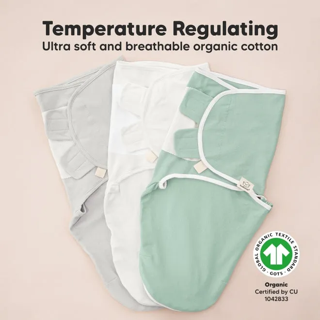 SOOTHE Zippy Swaddle Wraps - 3-Pack (Sage)