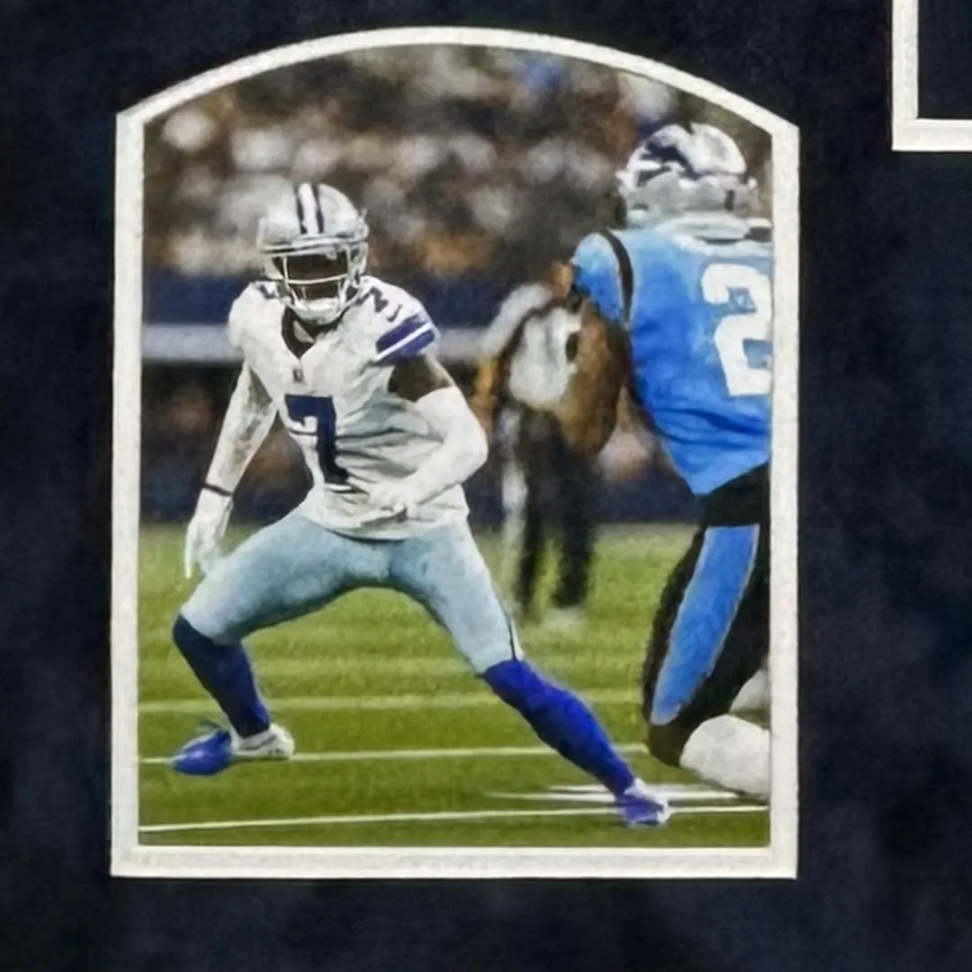 Trevon Diggs Signed Dallas Blue Custom Suede Matte Framed Football Jersey (JSA)