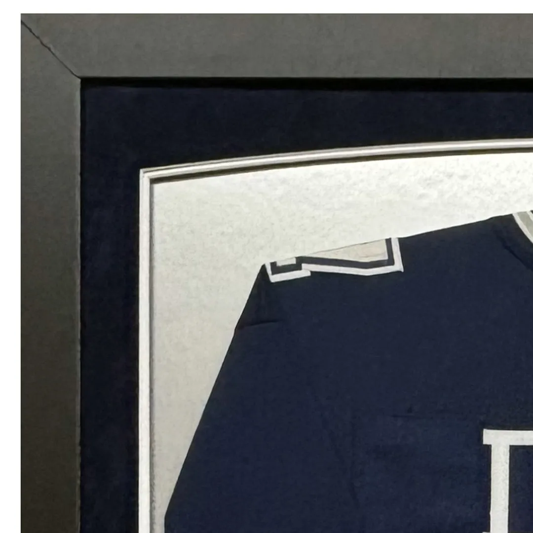 Trevon Diggs Signed Dallas Blue Custom Suede Matte Framed Football Jersey (JSA)