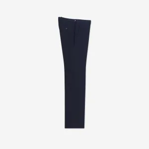Twill Stretch Cotton Slim-Fit Tailored Pant Navy