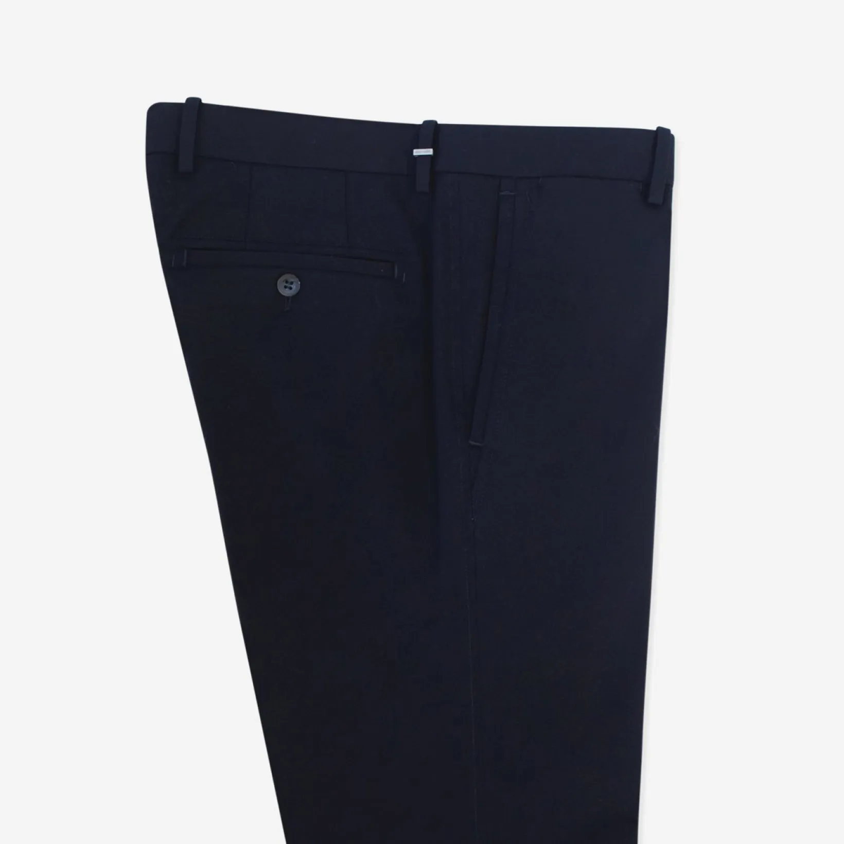 Twill Stretch Cotton Slim-Fit Tailored Pant Navy