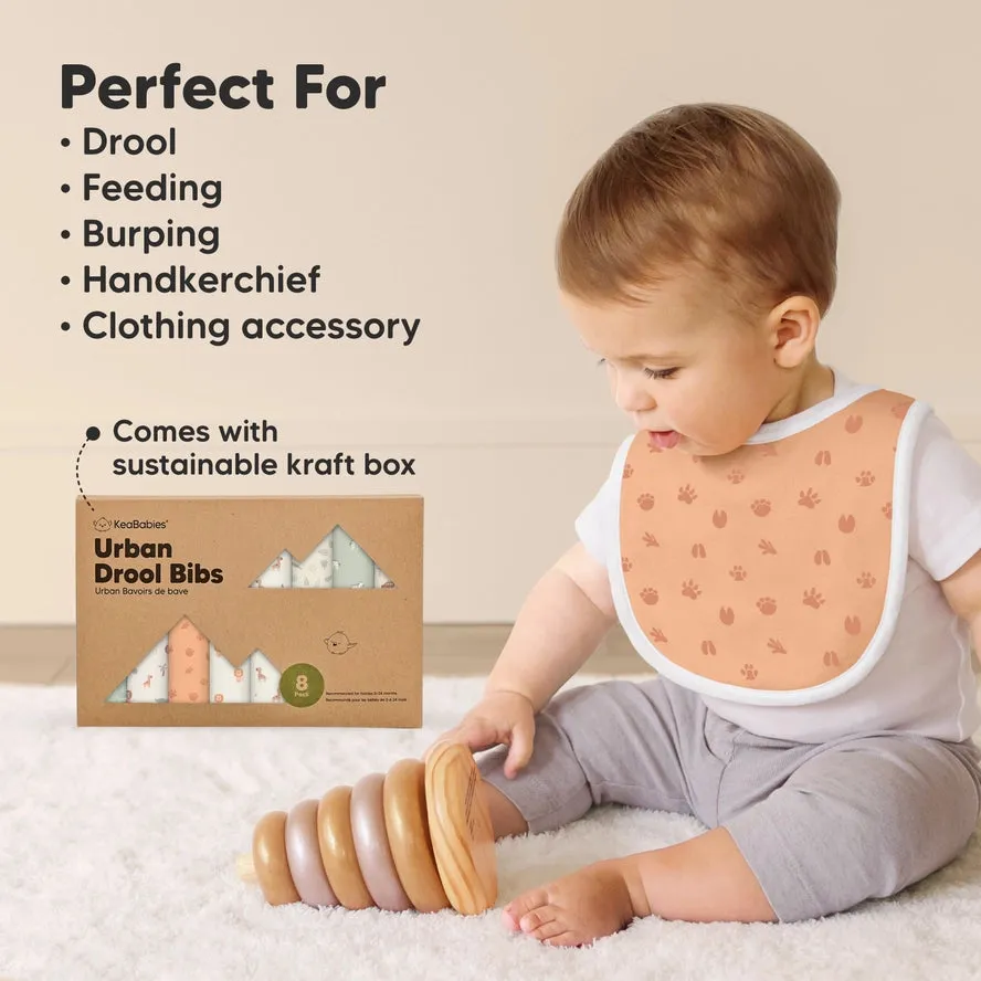 Urban Drool 8 Pack Bibs (Click for colors)