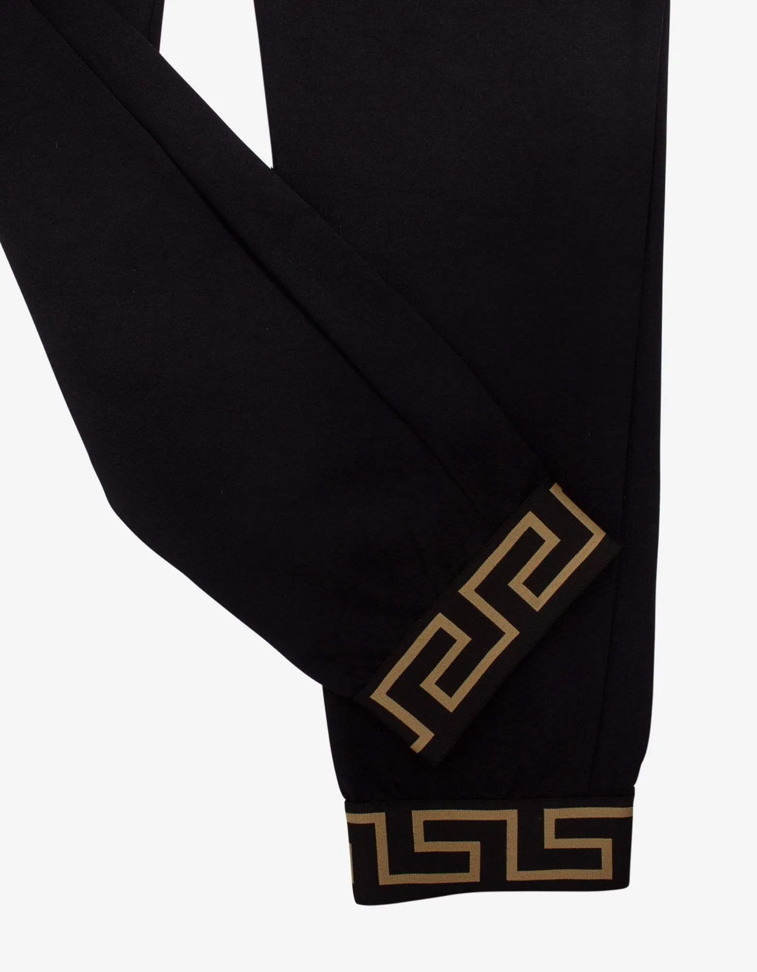 Versace Black Greca Trim Sweat Pants