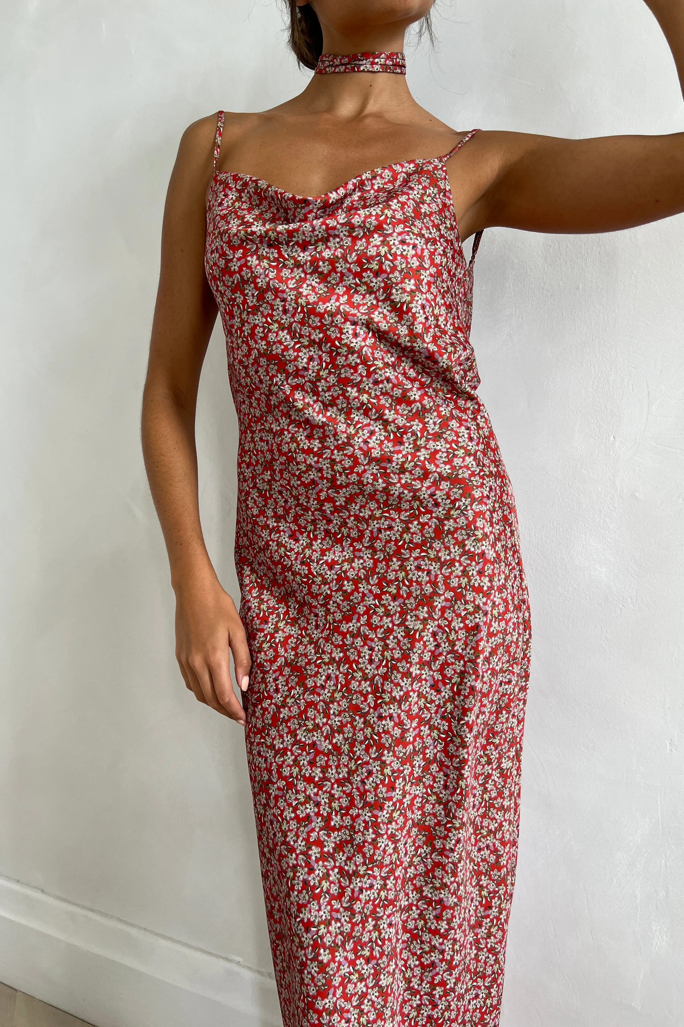 Zabego Sapphira Tie Cowl Neck Dress