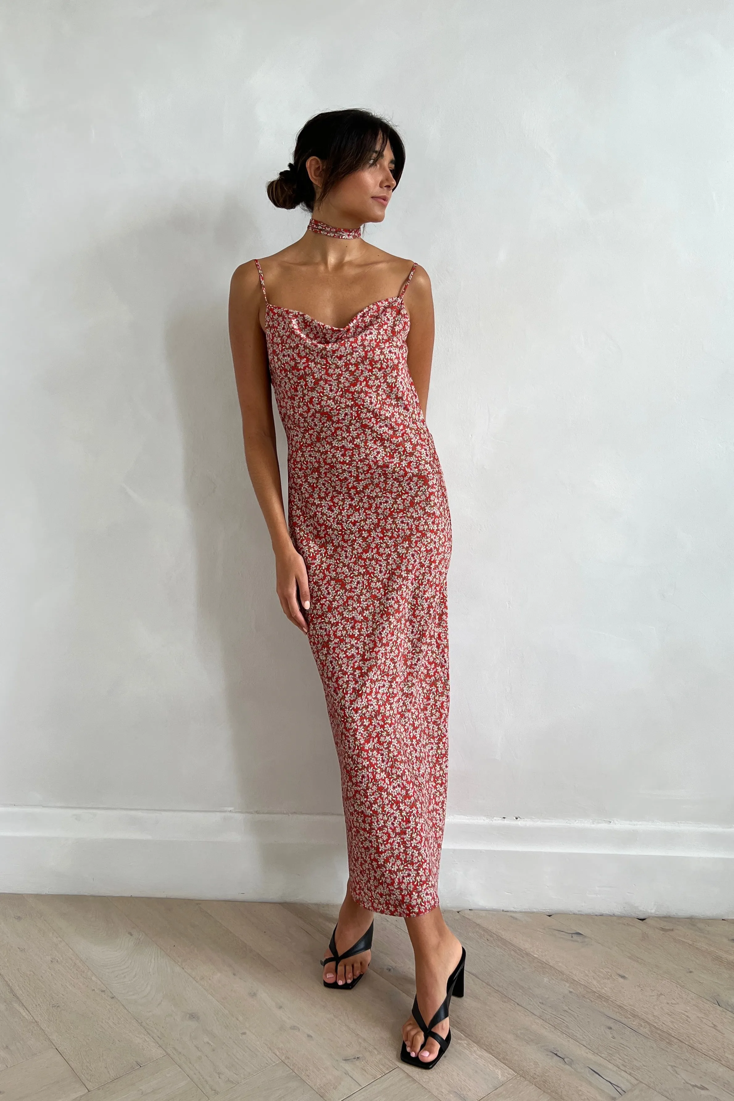 Zabego Sapphira Tie Cowl Neck Dress