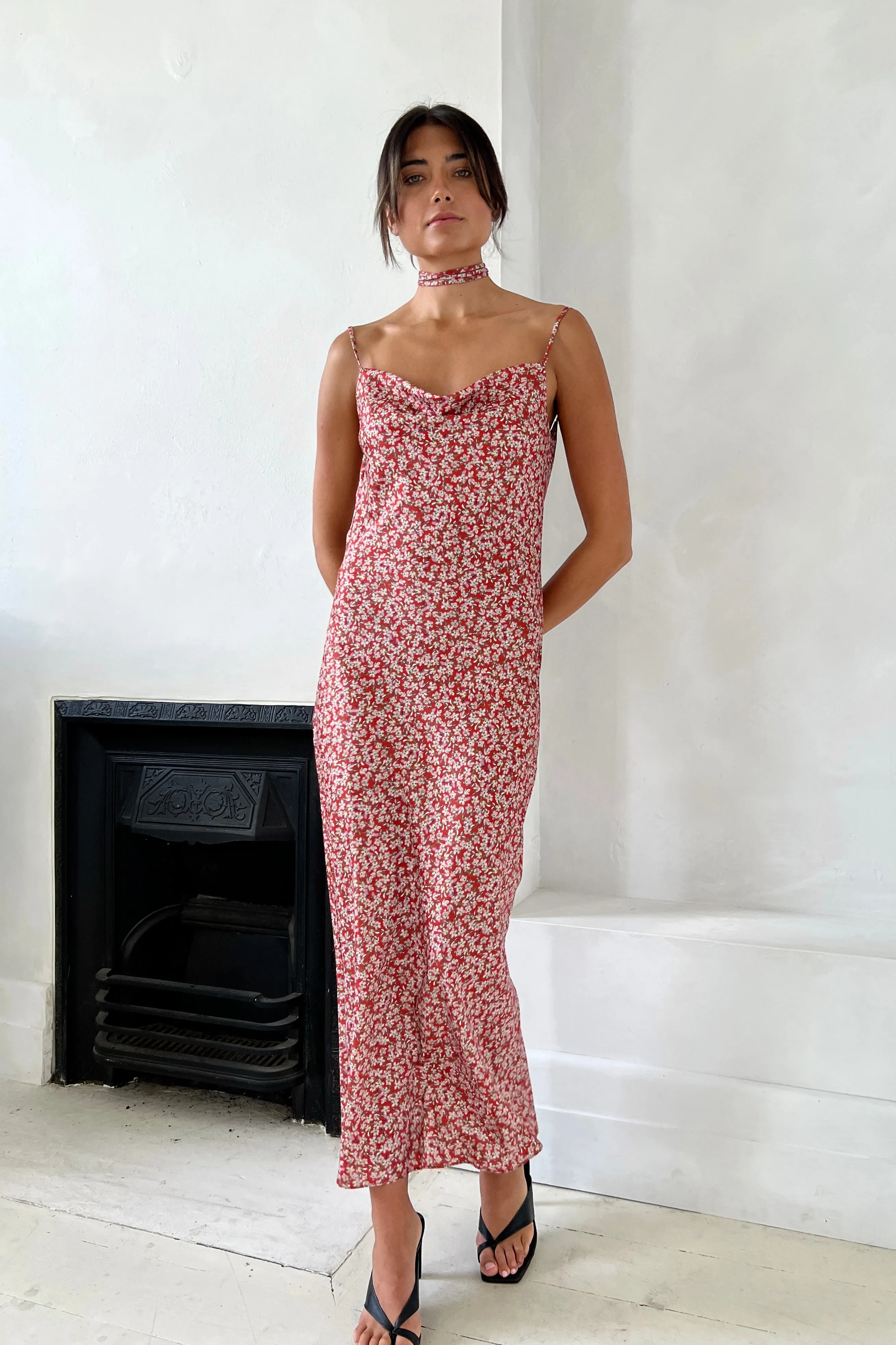 Zabego Sapphira Tie Cowl Neck Dress